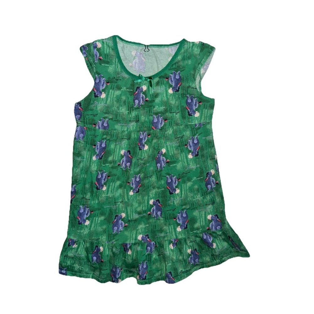 Vintage Disney Winnie The Pooh Eeyore Girls Nightgown Small 100% Cotton